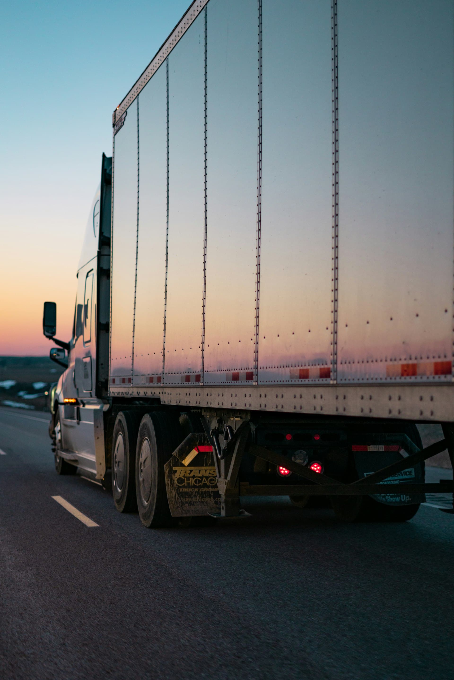 Modern truck fleet at distribution center